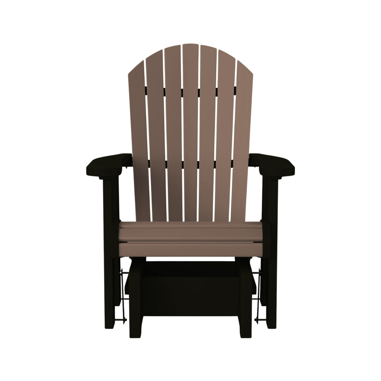 Artifex Fanback Glider Chair, Weatherwood+Black - Quick Ship