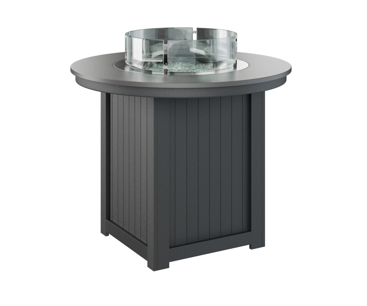 Berlin Gardens Donoma 44" Round Fire Table Counter with Hammered Top