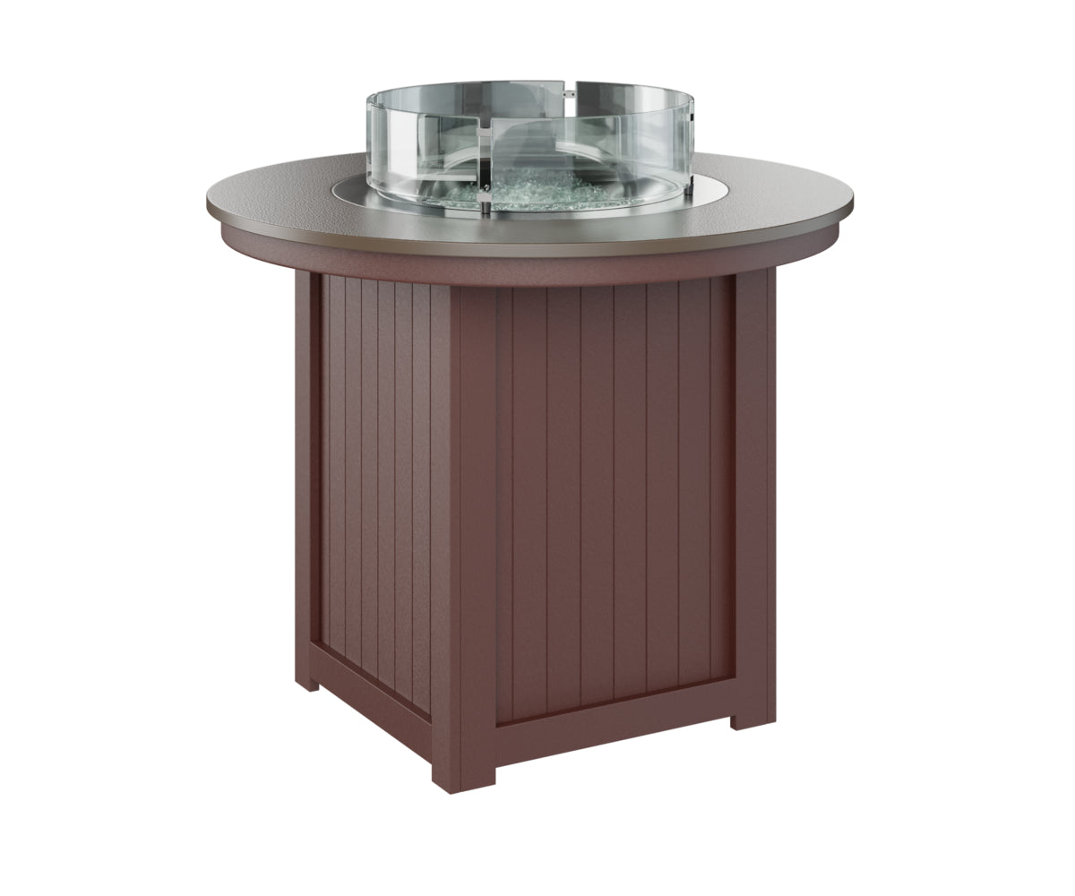 Berlin Gardens Donoma 44" Round Fire Table Counter with Hammered Top
