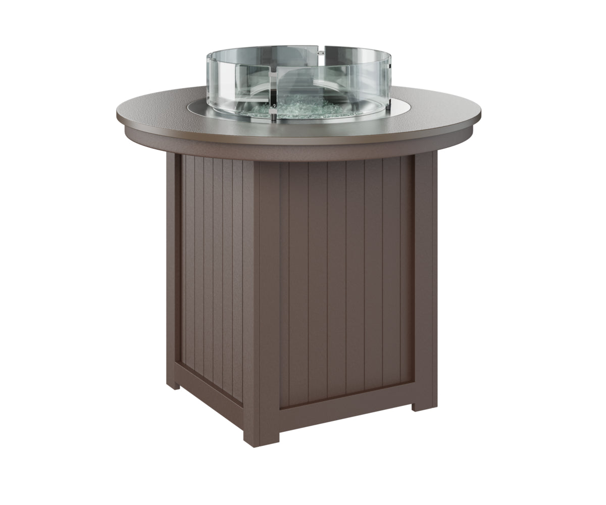 Berlin Gardens Donoma 44" Round Fire Table Counter with Hammered Top