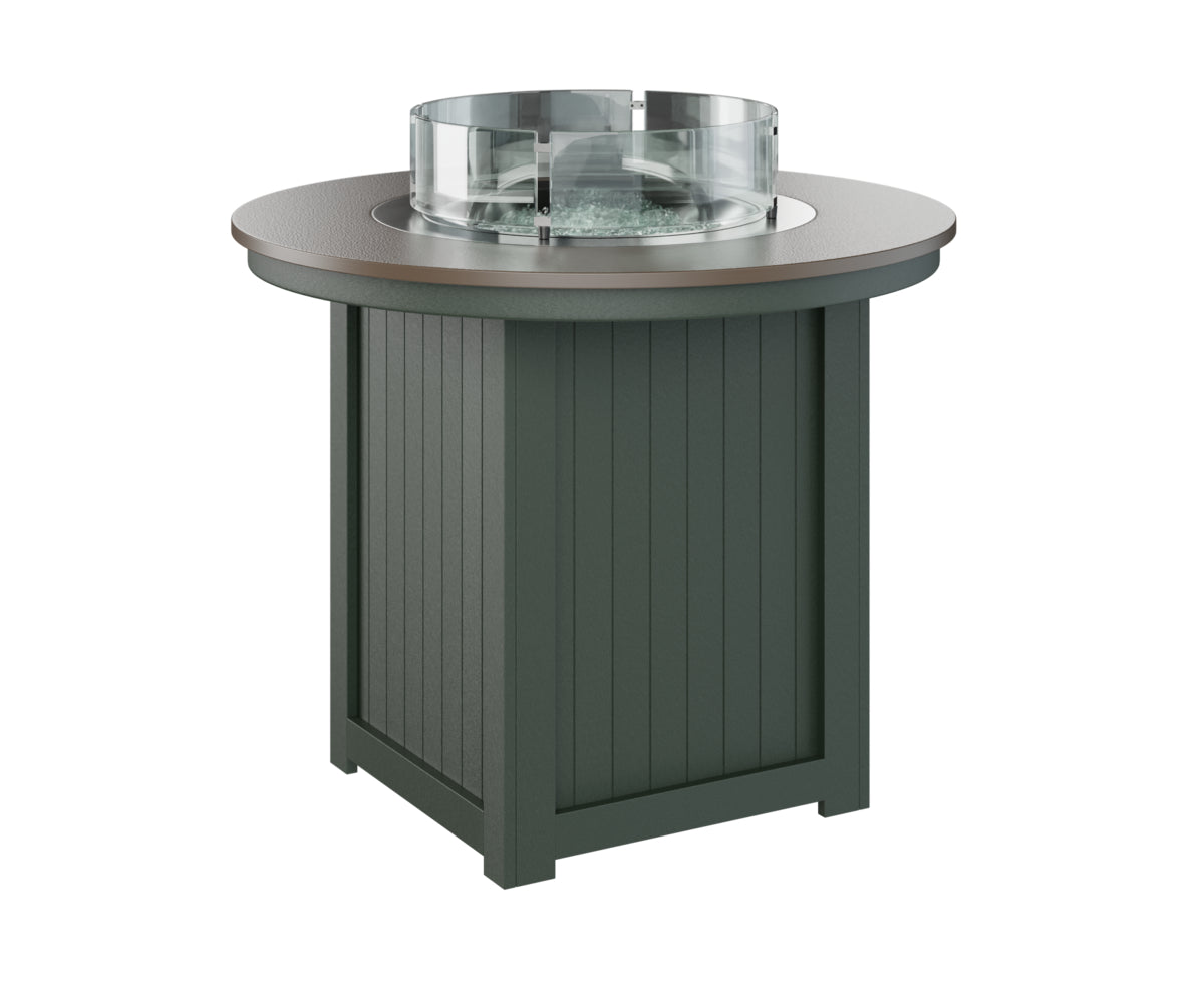 Berlin Gardens Donoma 44" Round Fire Table Counter with Hammered Top