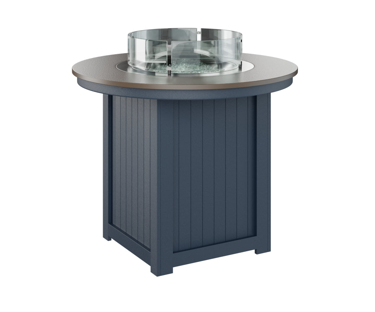 Berlin Gardens Donoma 44" Round Fire Table Counter with Hammered Top
