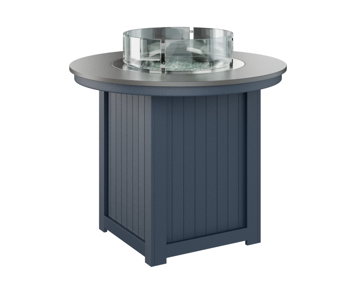 Berlin Gardens Donoma 44" Round Fire Table Counter with Hammered Top