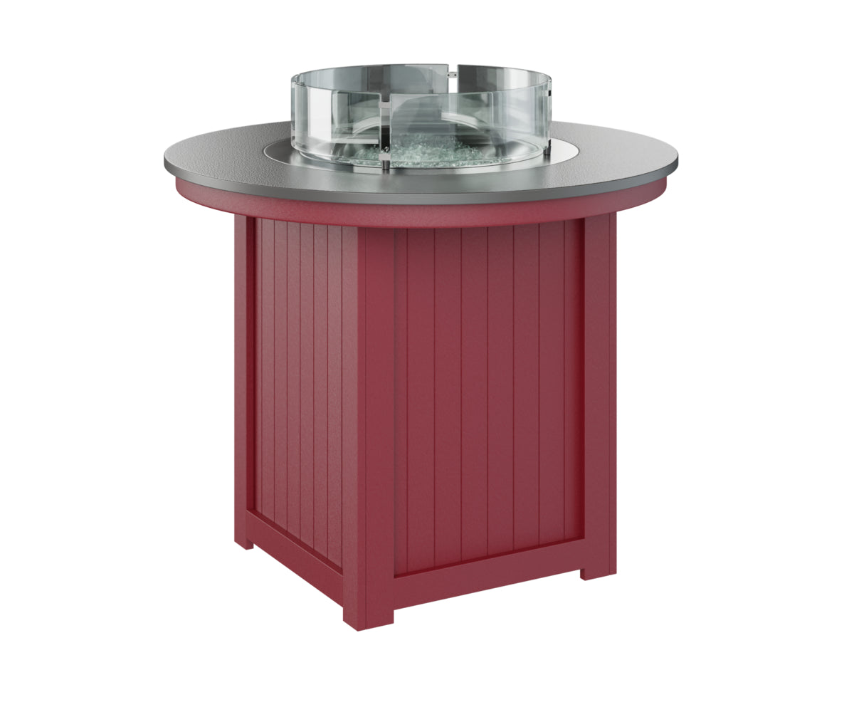 Berlin Gardens Donoma 44" Round Fire Table Counter with Hammered Top