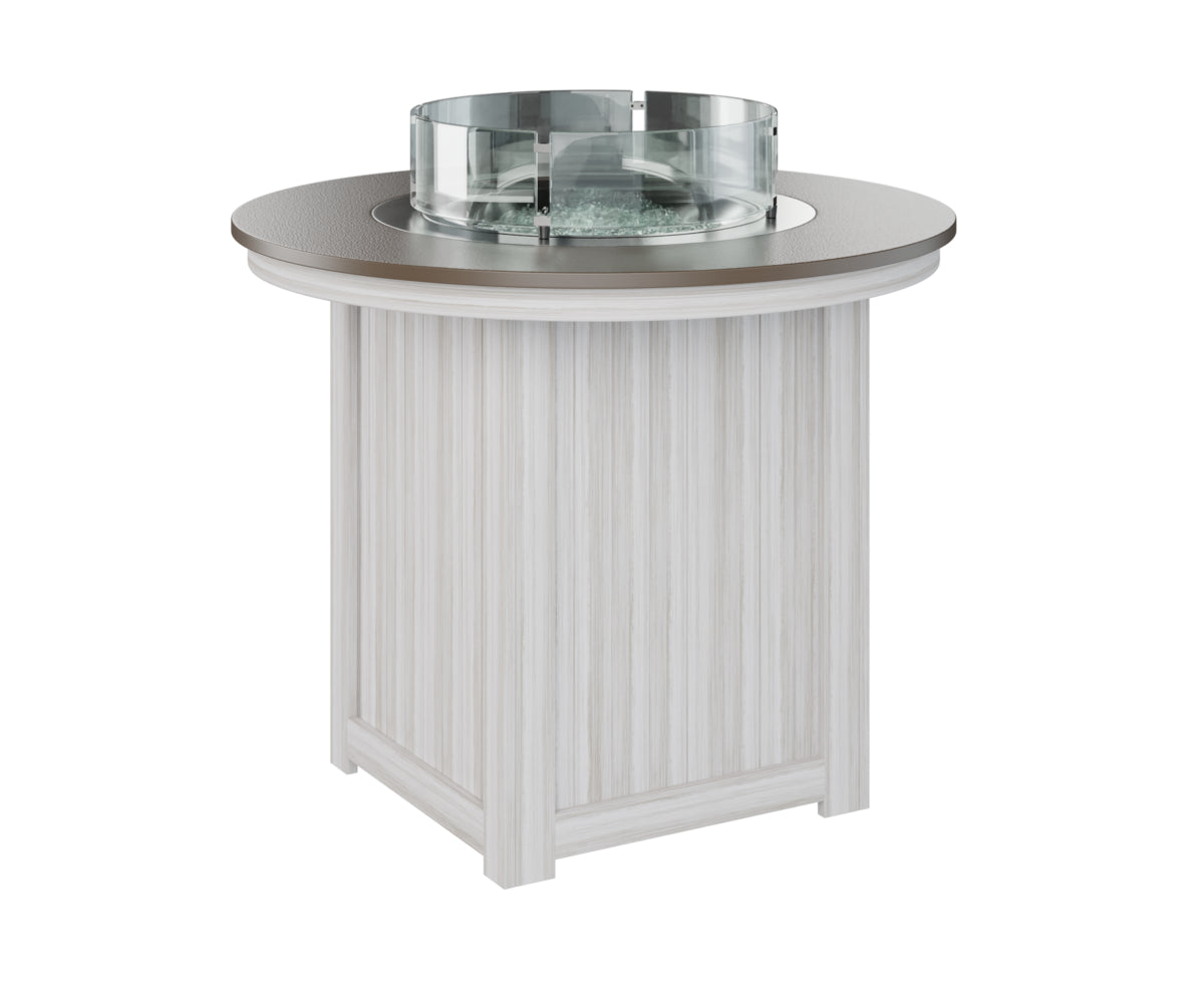 Berlin Gardens Donoma 44" Round Fire Table Counter with Hammered Top