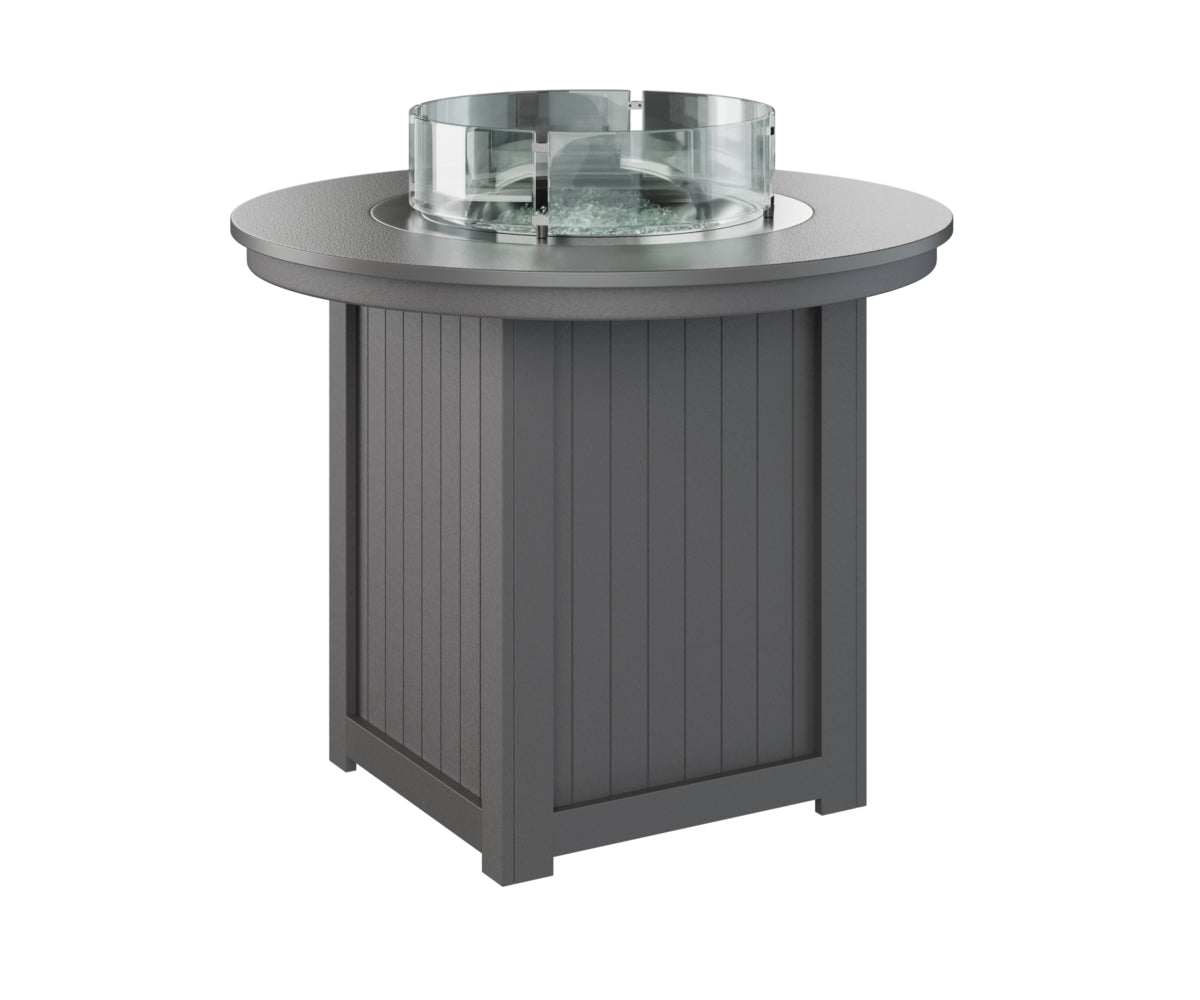 Berlin Gardens Donoma 44" Round Fire Table Counter with Hammered Top