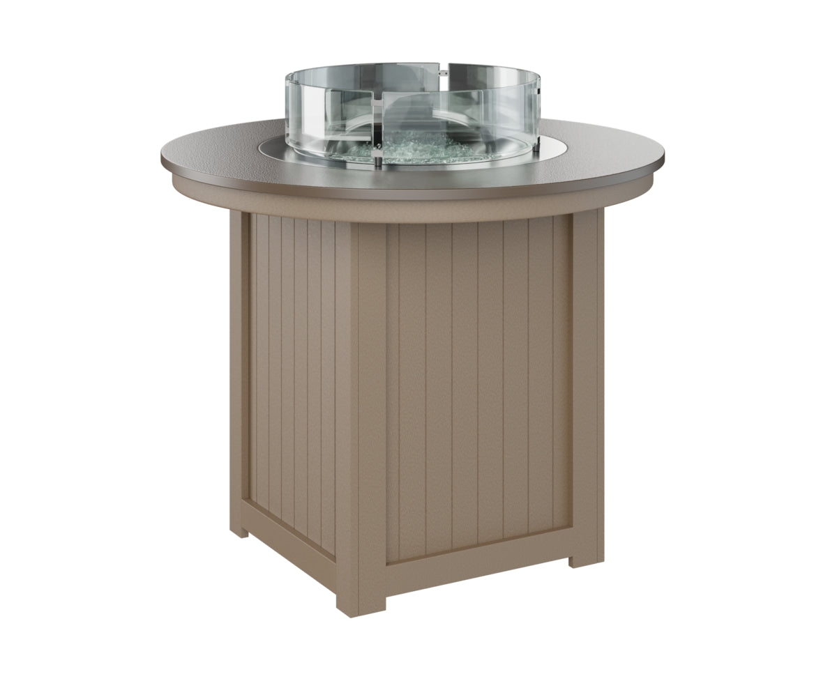 Berlin Gardens Donoma 44" Round Fire Table Counter with Hammered Top