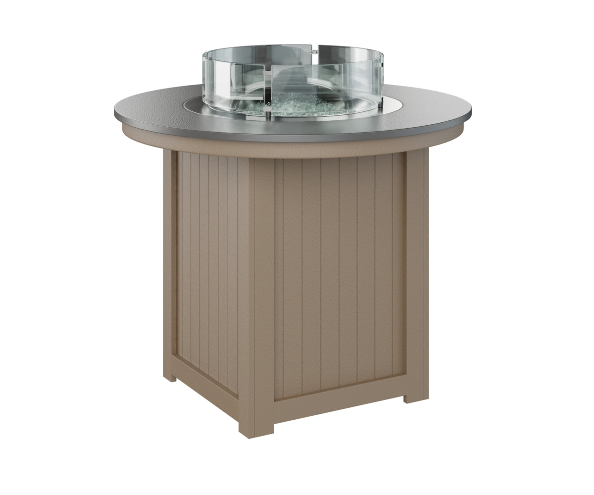 Berlin Gardens Donoma 44" Round Fire Table Counter with Hammered Top