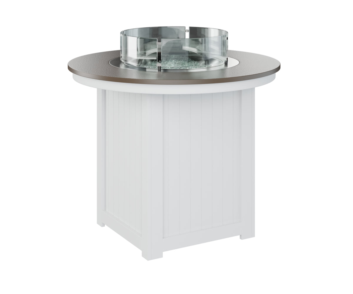 Berlin Gardens Donoma 44" Round Fire Table Counter with Hammered Top
