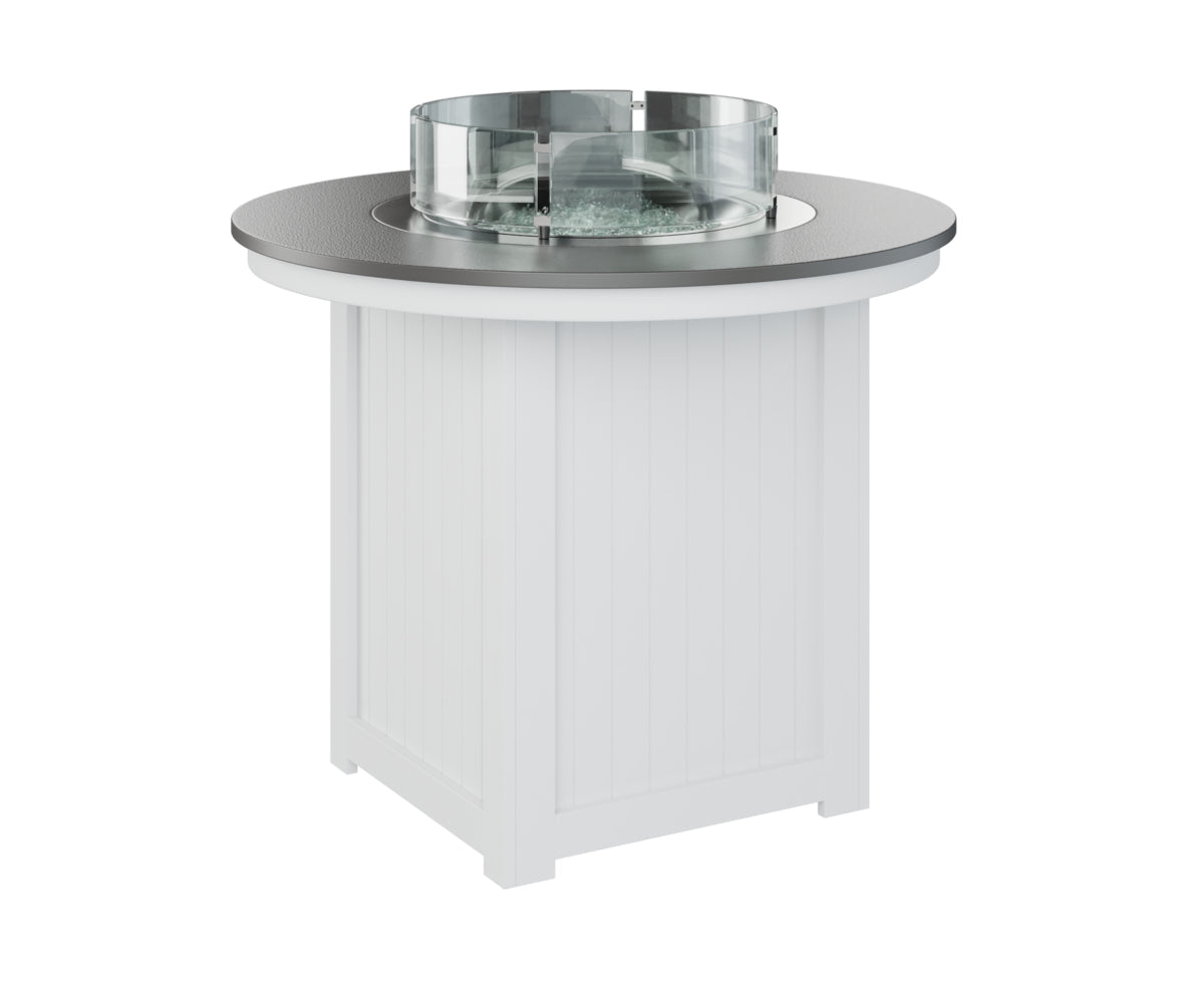 Berlin Gardens Donoma 44" Round Fire Table Counter with Hammered Top