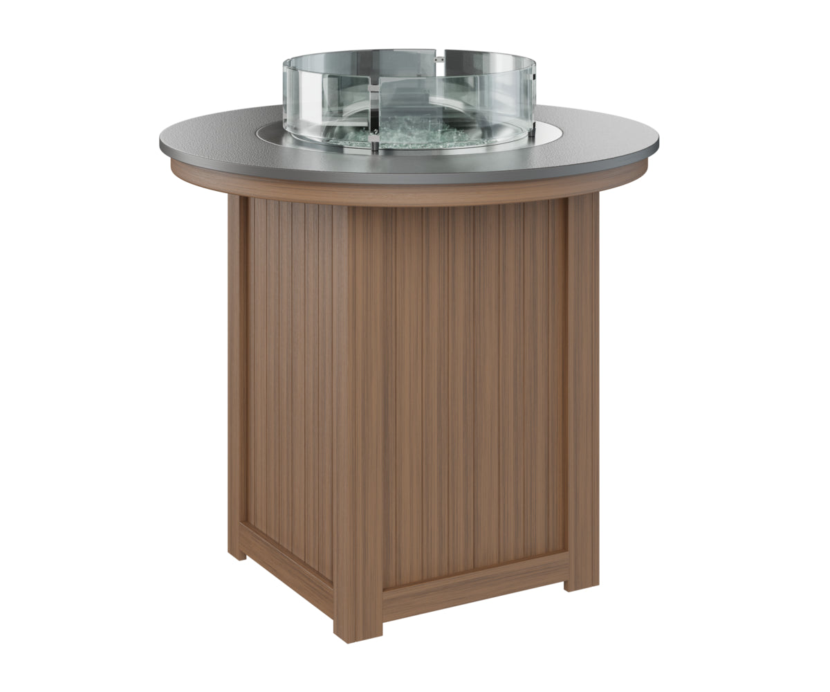 Berlin Gardens Donoma 44" Round Fire Table Bar with Hammered Top