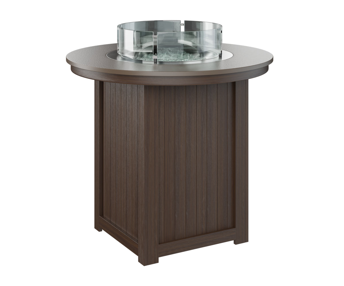 Berlin Gardens Donoma 44" Round Fire Table Bar with Hammered Top