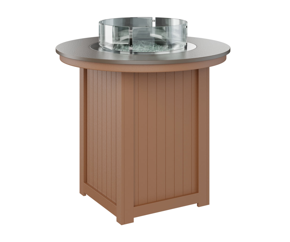 Berlin Gardens Donoma 44" Round Fire Table Bar with Hammered Top