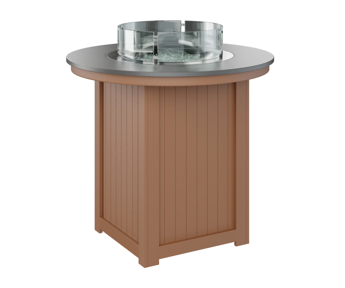 Berlin Gardens Donoma 44" Round Fire Table Bar with Hammered Top