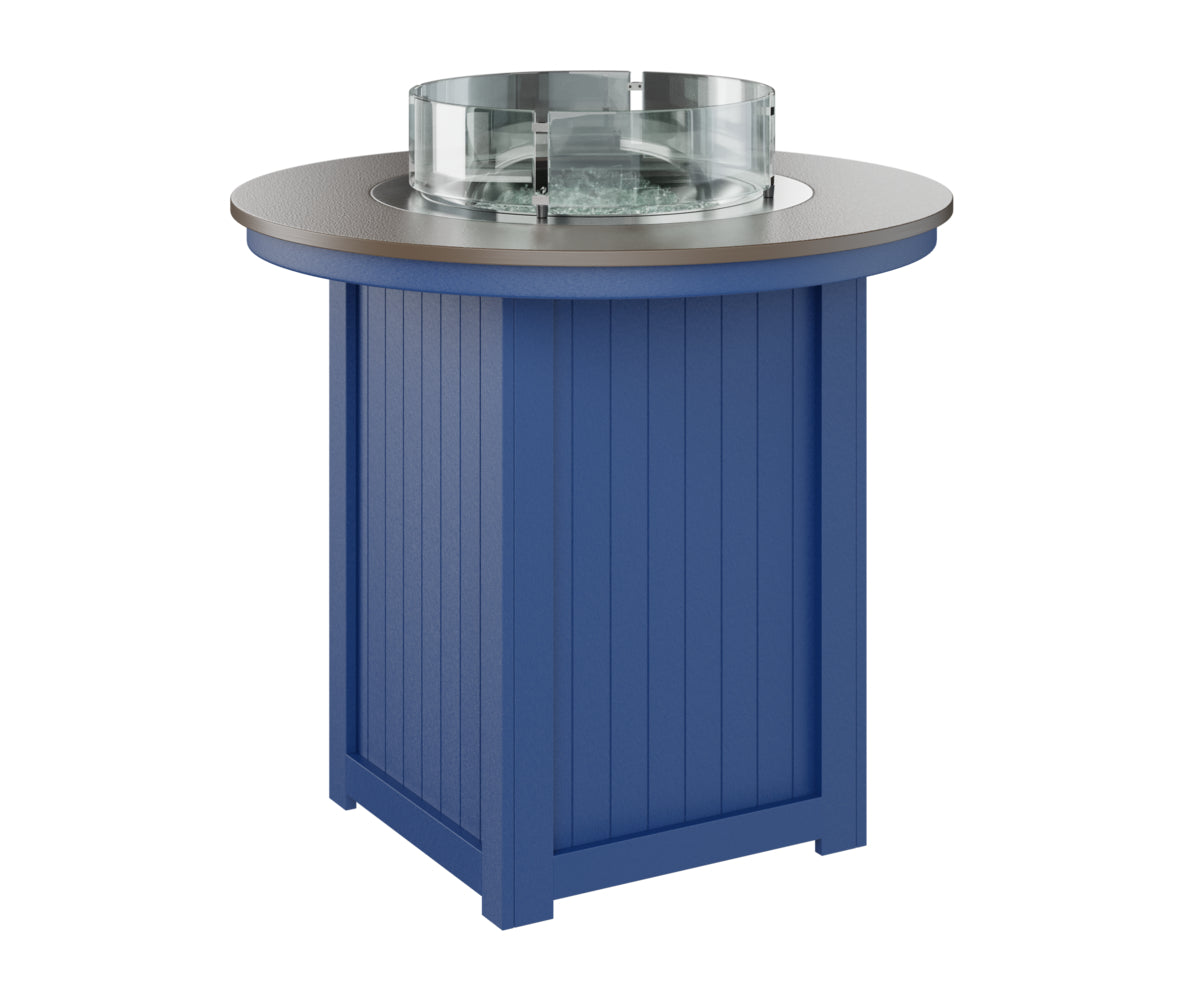 Berlin Gardens Donoma 44" Round Fire Table Bar with Hammered Top