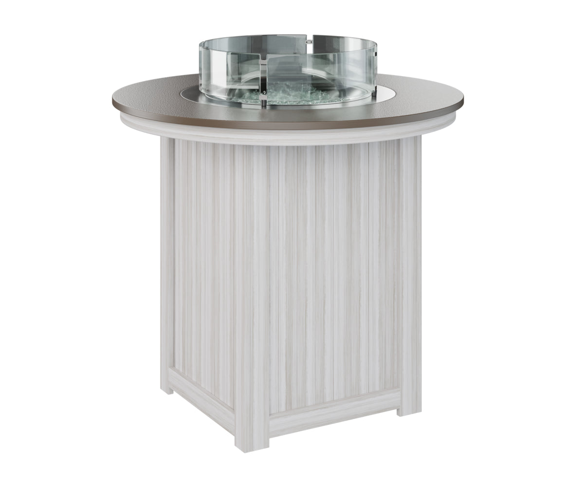 Berlin Gardens Donoma 44" Round Fire Table Bar with Hammered Top