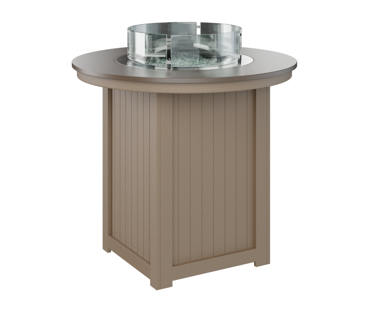 Berlin Gardens Donoma 44" Round Fire Table Bar with Hammered Top
