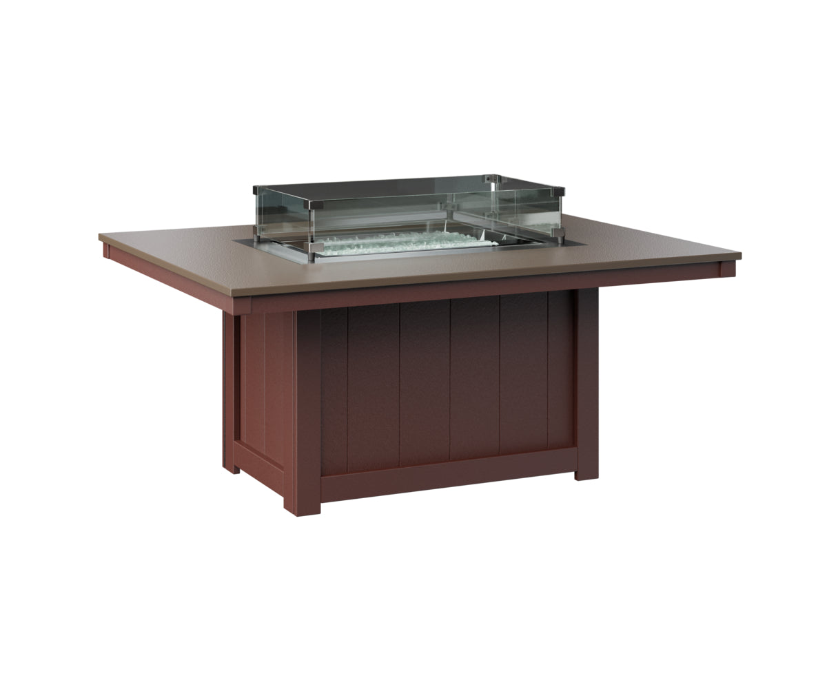Berlin Gardens Donoma 42" x 54" Rectangular Fire Pit with Hammered Top