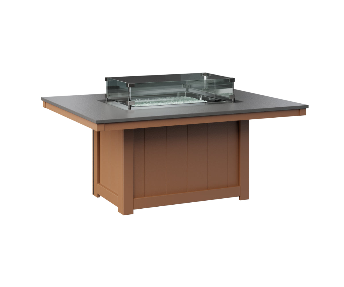 Berlin Gardens Donoma 42" x 54" Rectangular Fire Pit with Hammered Top