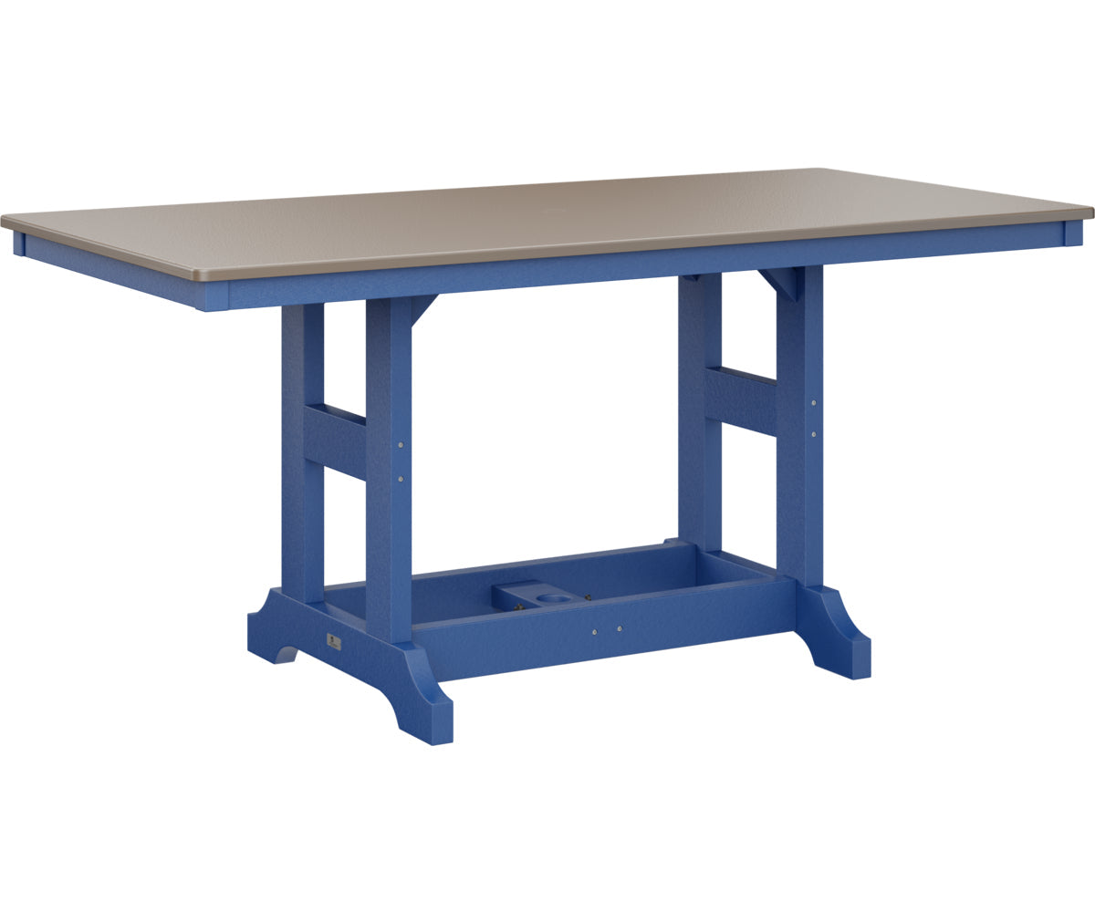 Berlin Gardens Garden Classic 33" x 66" Rectangular Counter Table with Hammered Top
