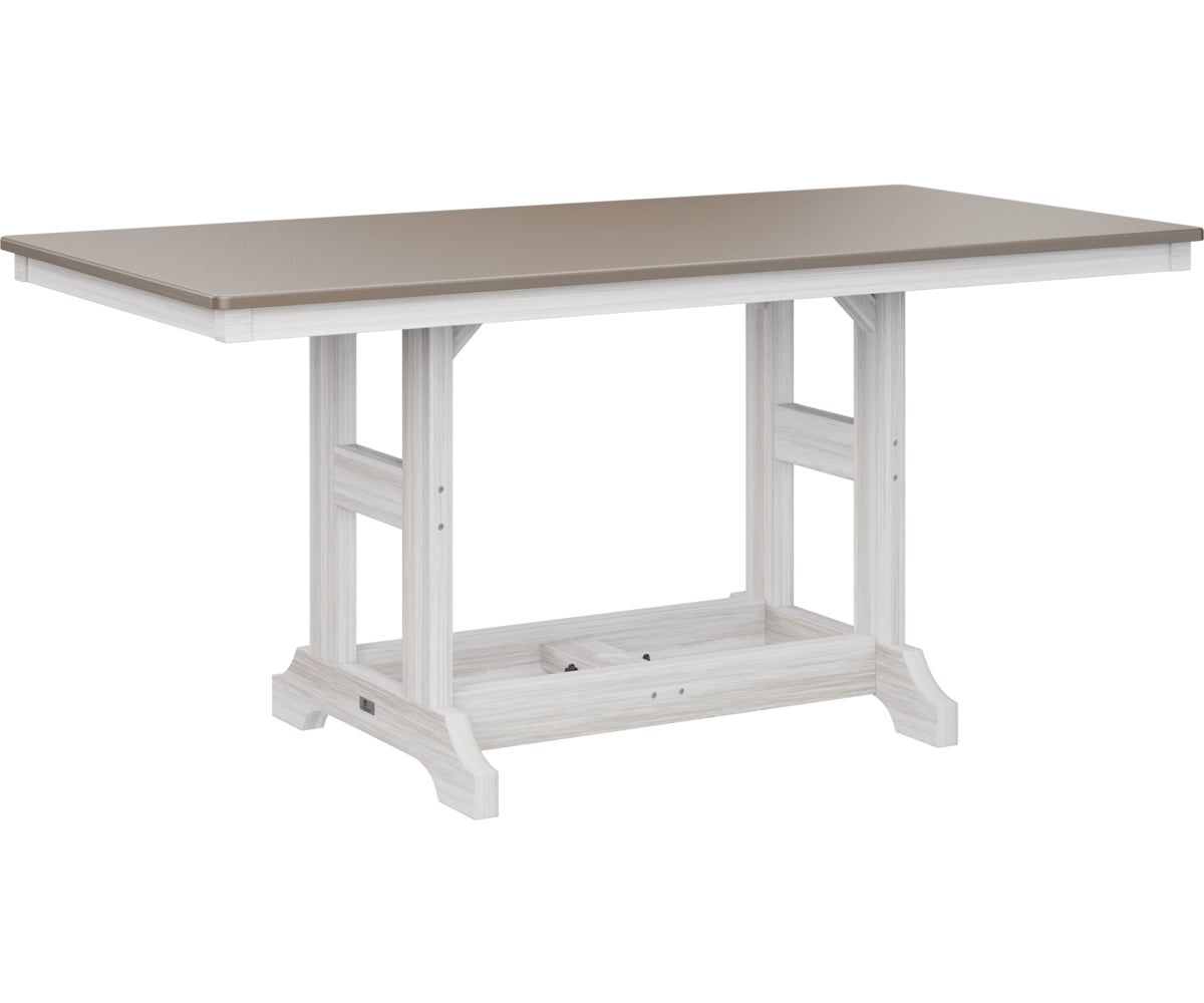 Berlin Gardens Garden Classic 33" x 66" Rectangular Counter Table with Hammered Top
