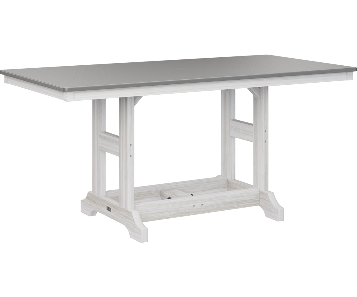 Berlin Gardens Garden Classic 33" x 66" Rectangular Counter Table with Hammered Top