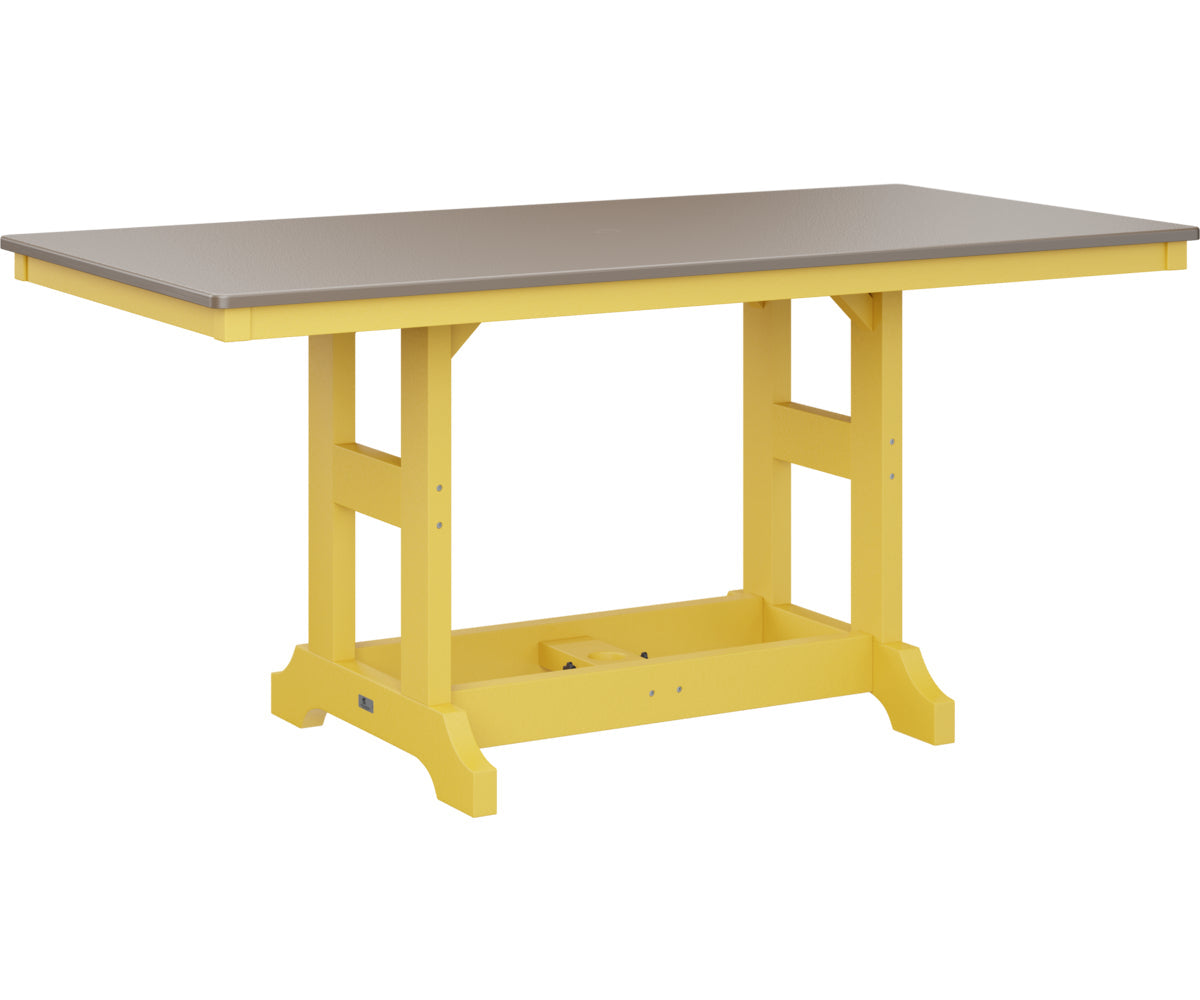 Berlin Gardens Garden Classic 33" x 66" Rectangular Counter Table with Hammered Top