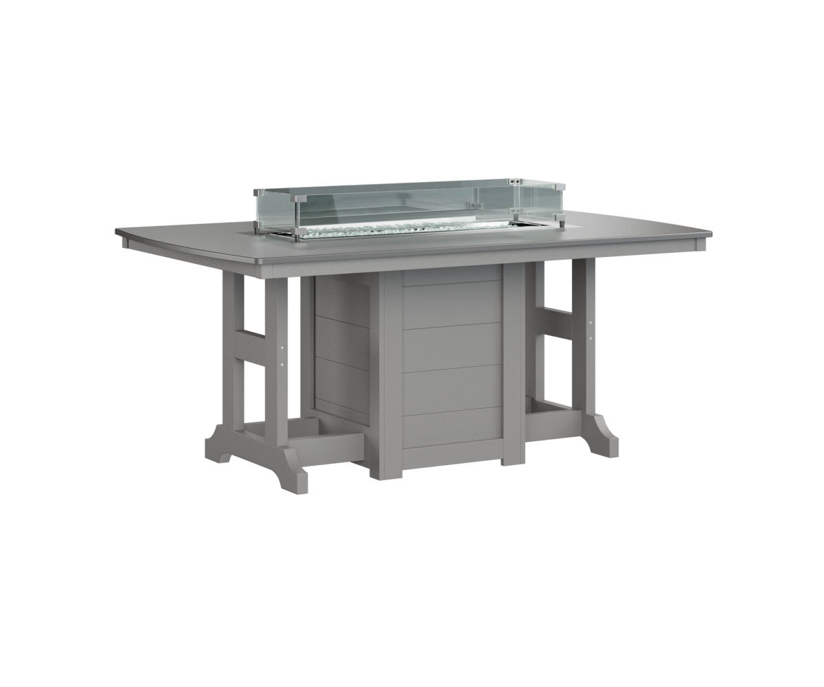 Berlin Gardens Garden Classic 44" x 72" Rectangular Fire Bar Table with Hammered Top
