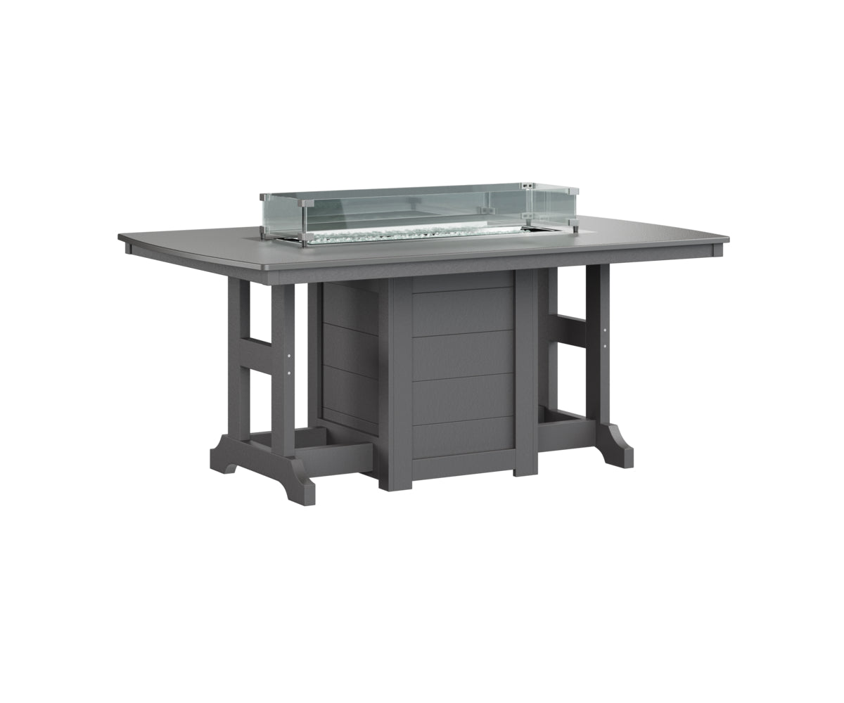 Berlin Gardens Garden Classic 44" x 72" Rectangular Fire Counter Table with Hammered Top
