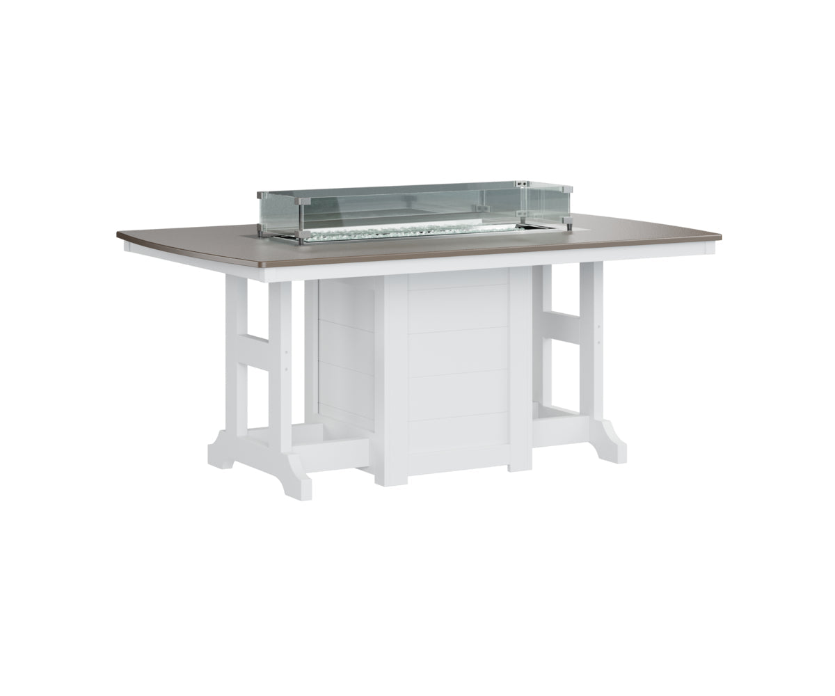 Berlin Gardens Garden Classic 44" x 72" Rectangular Fire Counter Table with Hammered Top