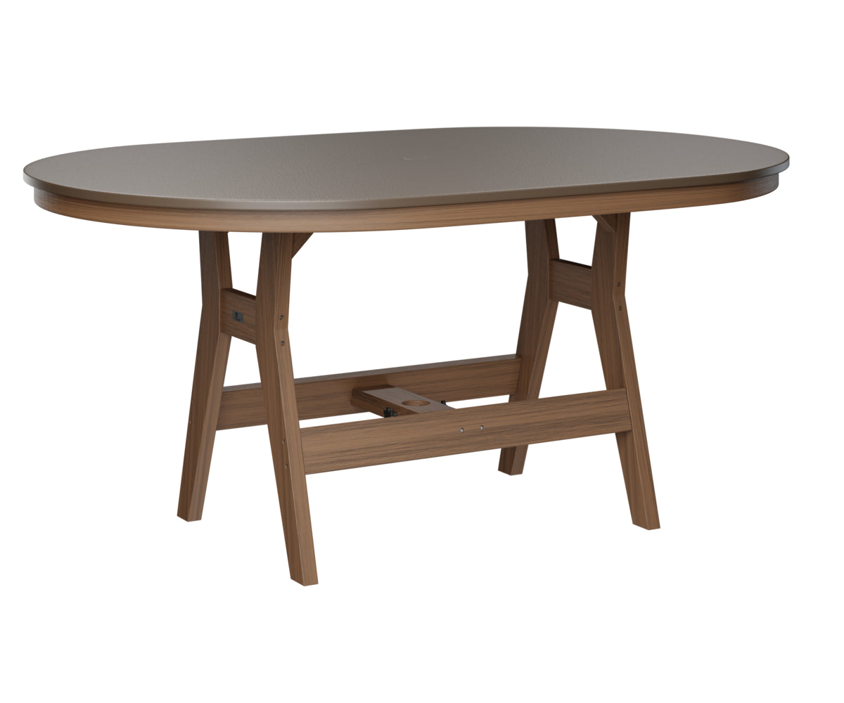 Berlin Gardens Harbor Counter Tables 44" x 64" Oblong Counter Table with Hammered Top
