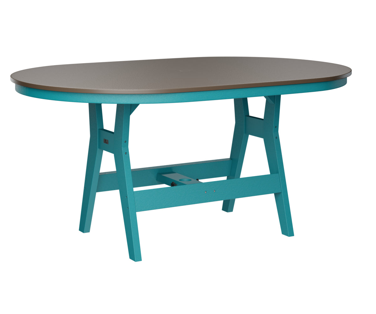 Berlin Gardens Harbor Counter Tables 44" x 64" Oblong Counter Table with Hammered Top