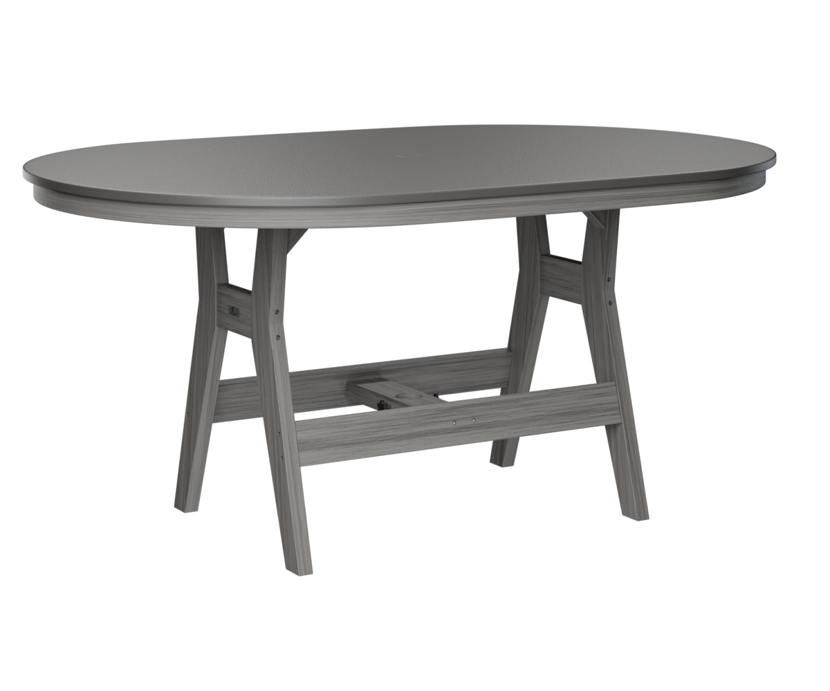 Berlin Gardens Harbor Counter Tables 44" x 64" Oblong Counter Table with Hammered Top