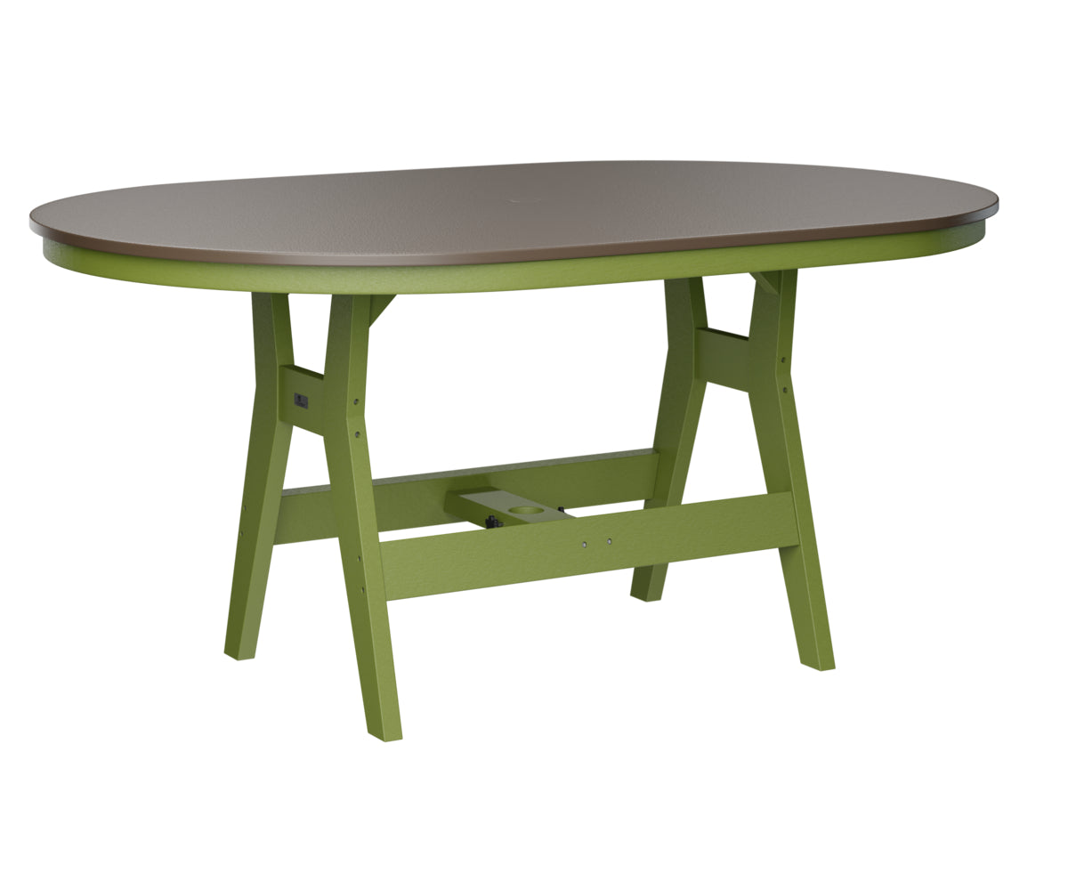 Berlin Gardens Harbor Counter Tables 44" x 64" Oblong Counter Table with Hammered Top