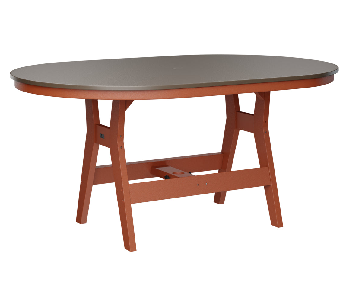 Berlin Gardens Harbor Counter Tables 44" x 64" Oblong Counter Table with Hammered Top