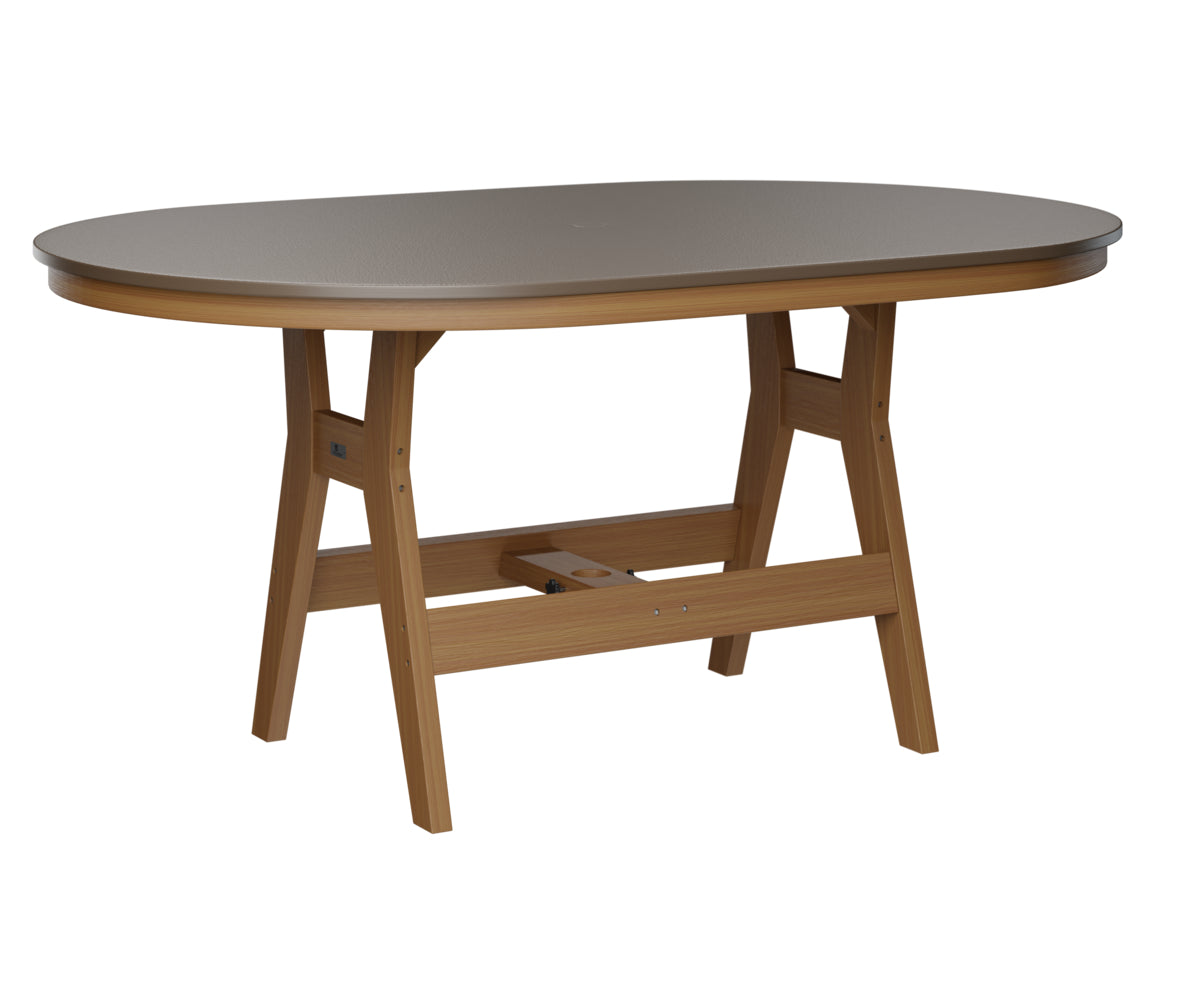 Berlin Gardens Harbor Counter Tables 44" x 64" Oblong Counter Table with Hammered Top