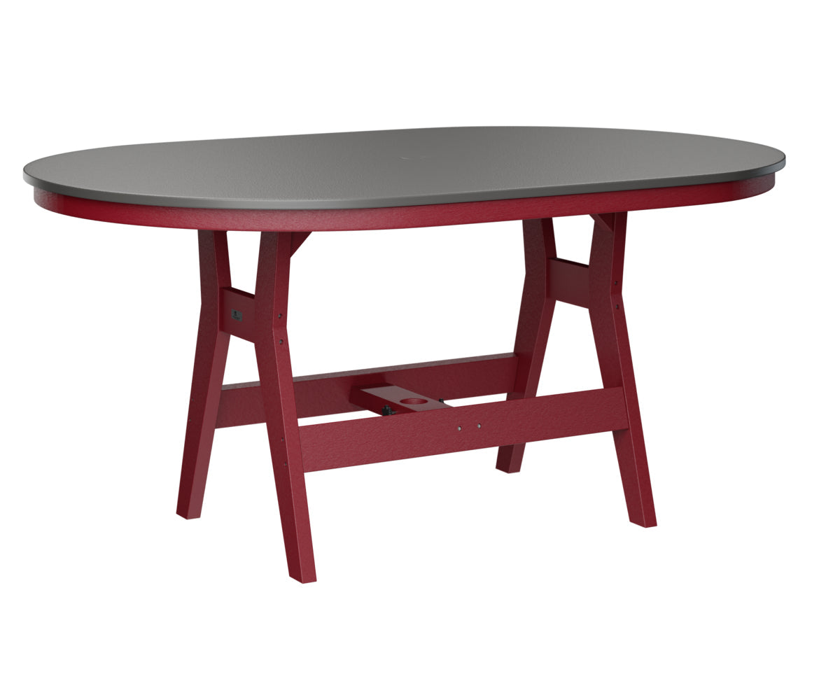 Berlin Gardens Harbor Counter Tables 44" x 64" Oblong Counter Table with Hammered Top