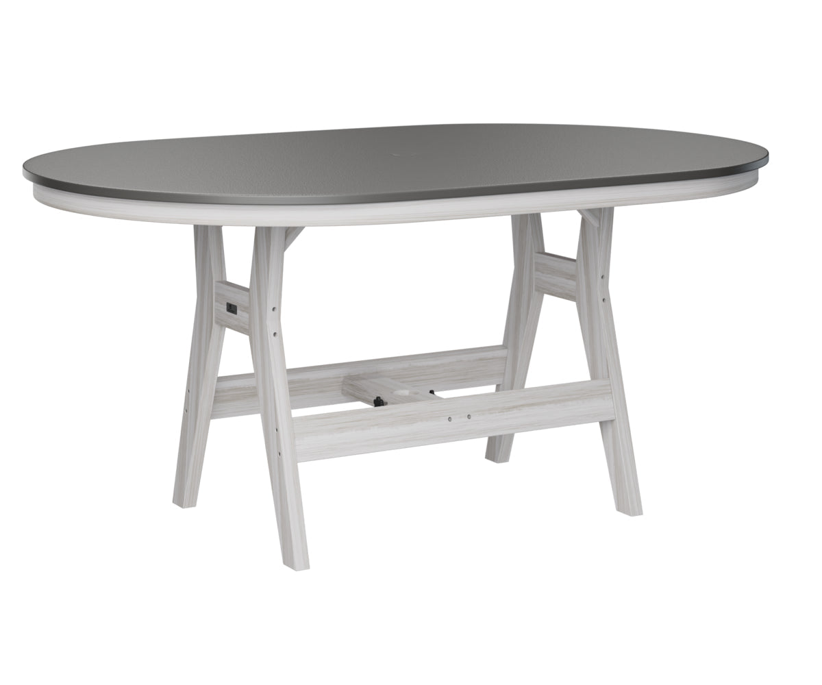 Berlin Gardens Harbor Counter Tables 44" x 64" Oblong Counter Table with Hammered Top