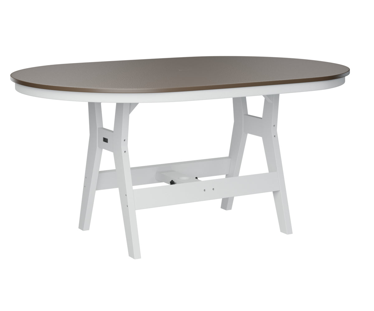 Berlin Gardens Harbor Counter Tables 44" x 64" Oblong Counter Table with Hammered Top