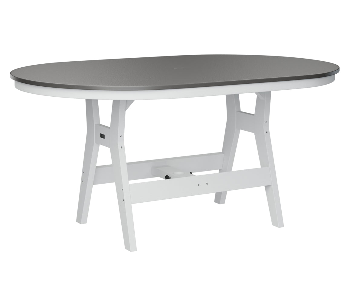 Berlin Gardens Harbor Bar Tables 44" x 64" Oblong Bar Table with Hammered Top