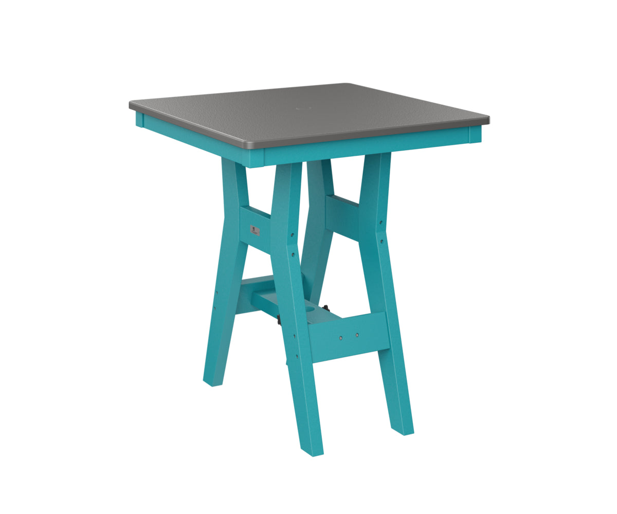 Berlin Gardens Harbor Dining Tables 28" Square Dining Table with Hammered Top