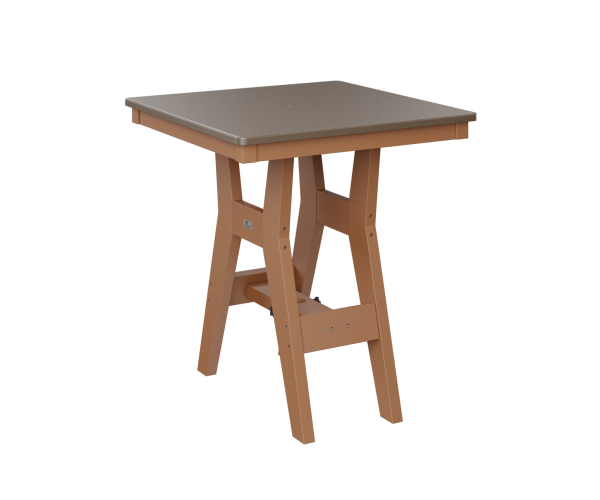 Berlin Gardens Harbor Dining Tables 28" Square Dining Table with Hammered Top