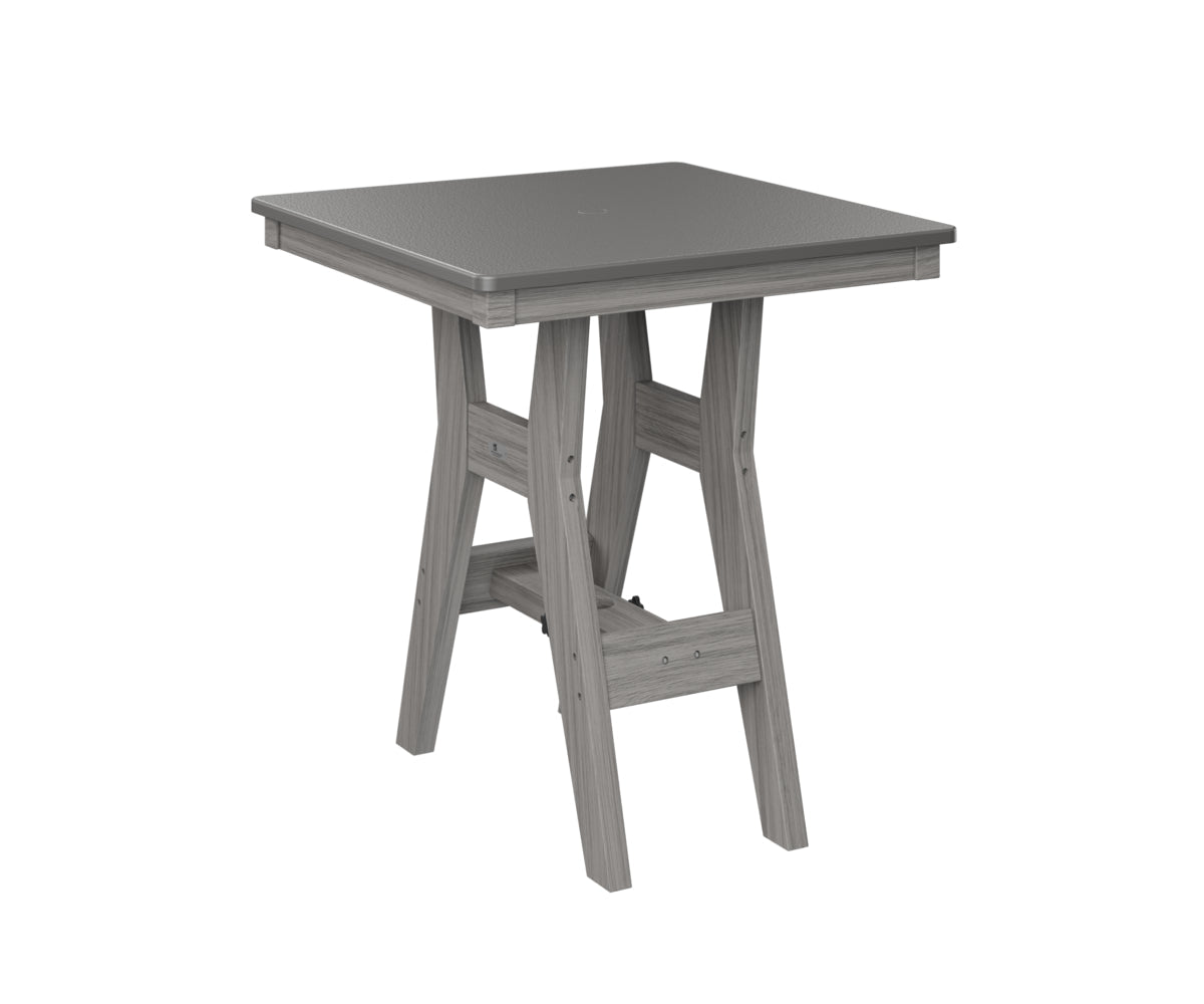 Berlin Gardens Harbor Dining Tables 28" Square Dining Table with Hammered Top