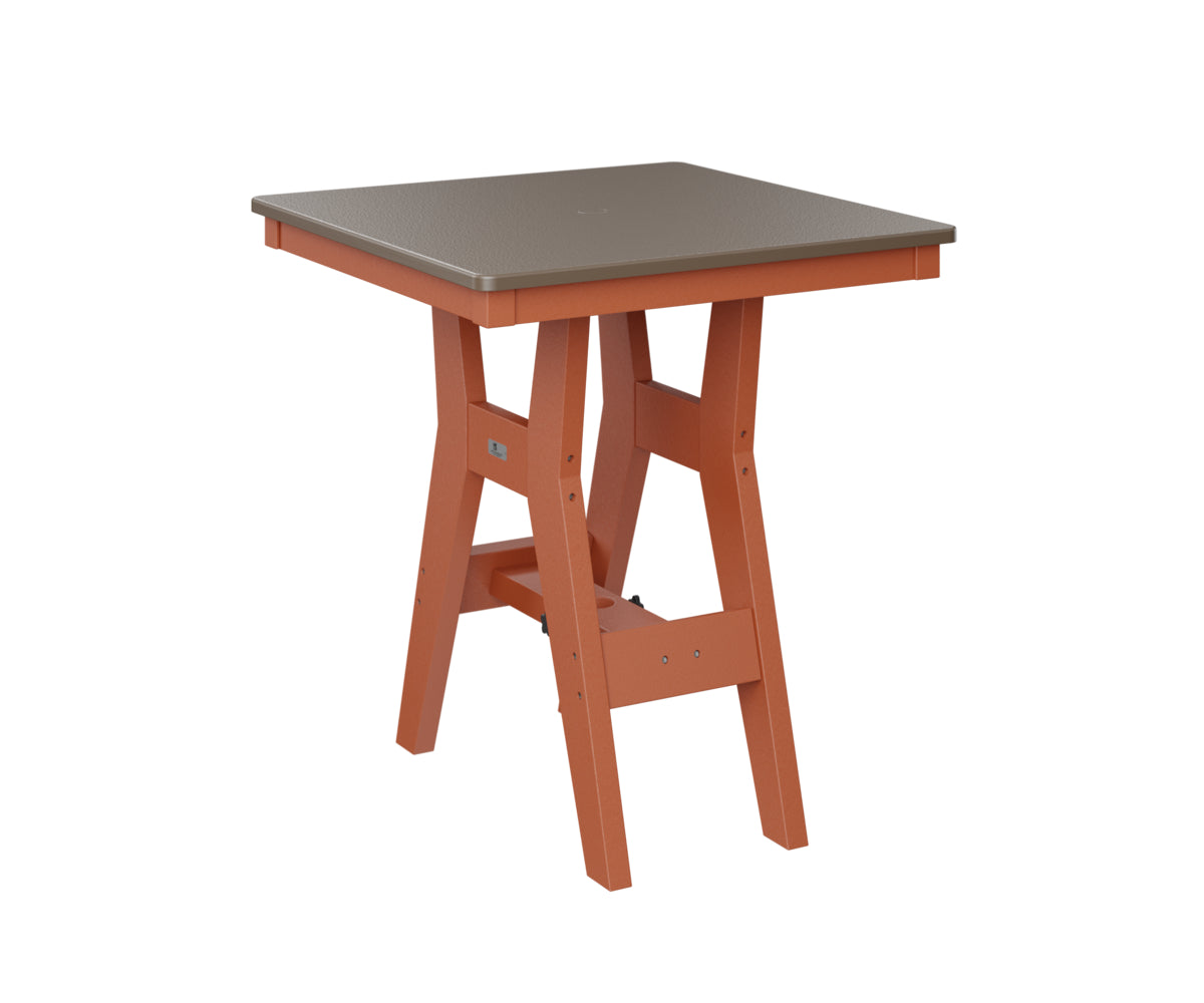 Berlin Gardens Harbor Dining Tables 28" Square Dining Table with Hammered Top