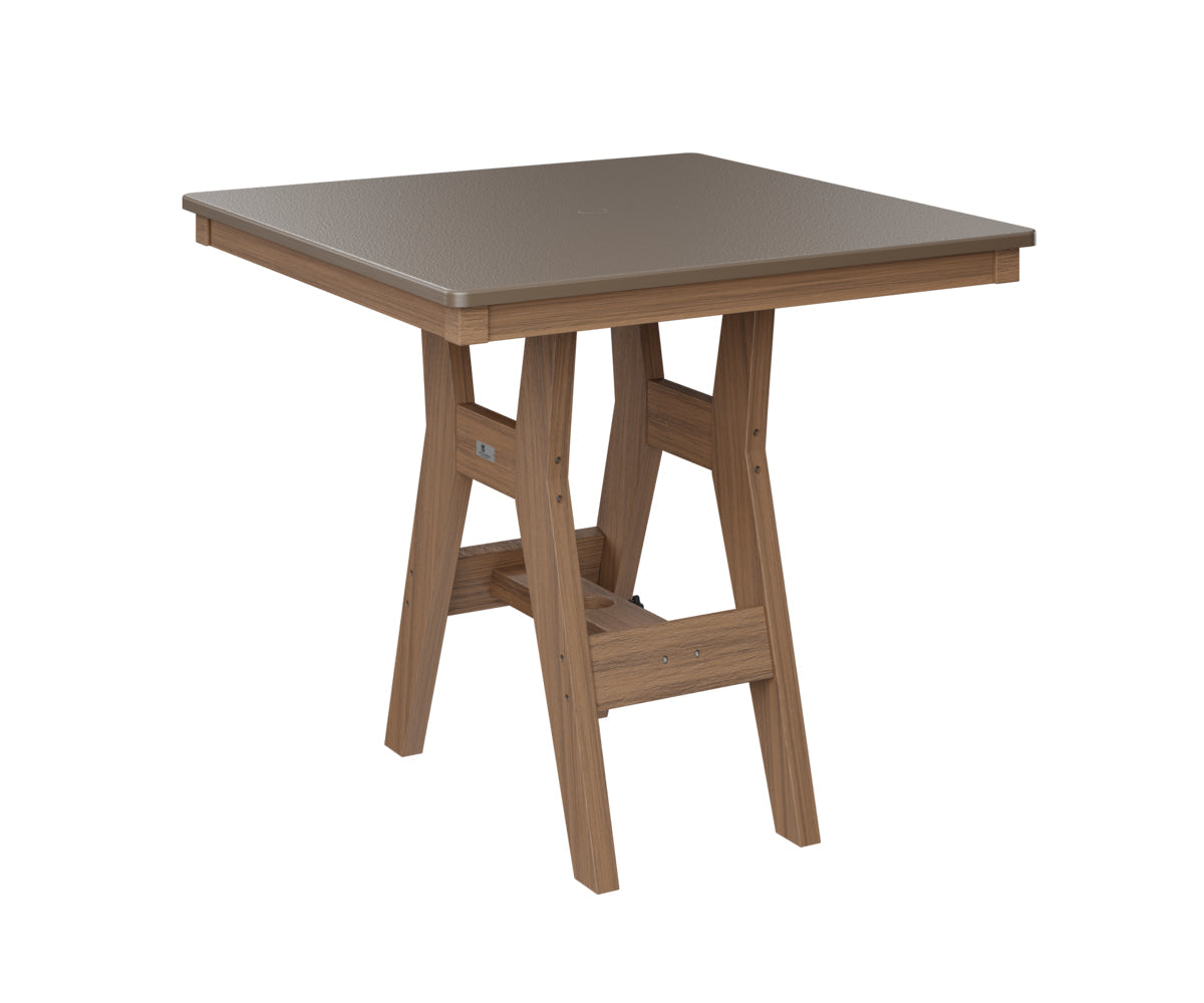 Berlin Gardens Harbor Counter Tables 33" Square Counter Table with Hammered Top