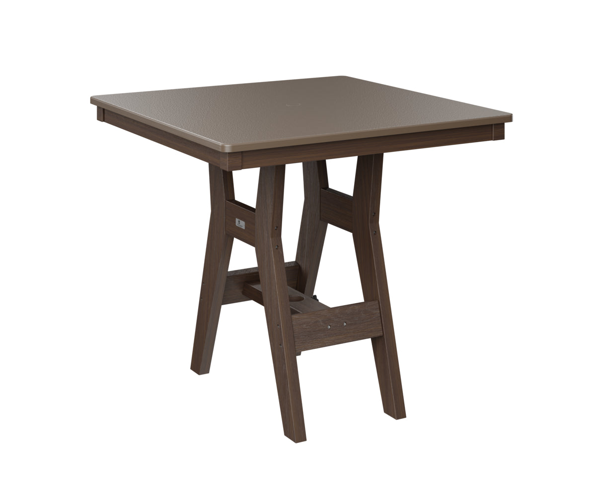 Berlin Gardens Harbor Counter Tables 33" Square Counter Table with Hammered Top