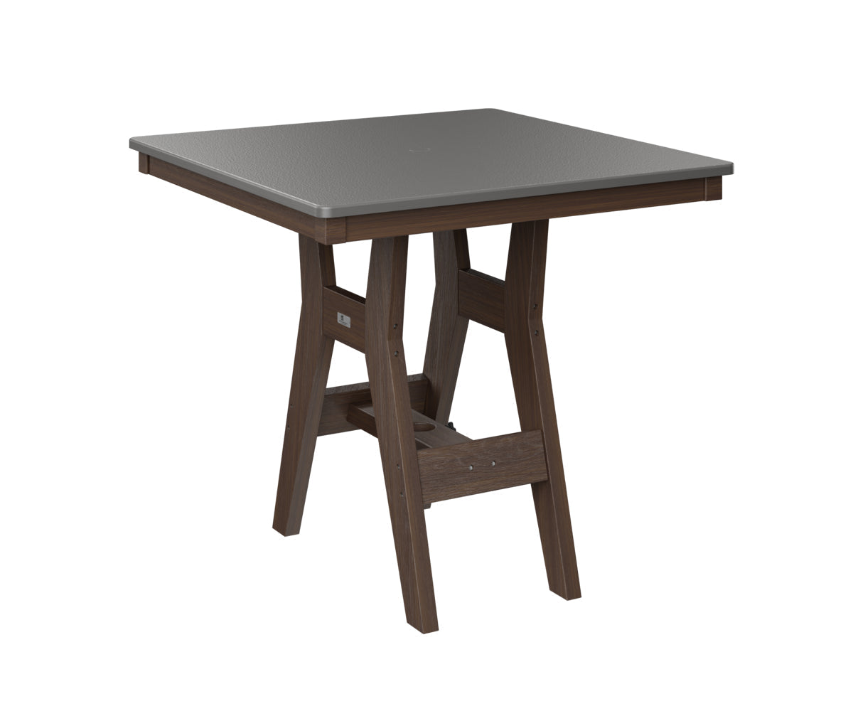 Berlin Gardens Harbor Counter Tables 33" Square Counter Table with Hammered Top