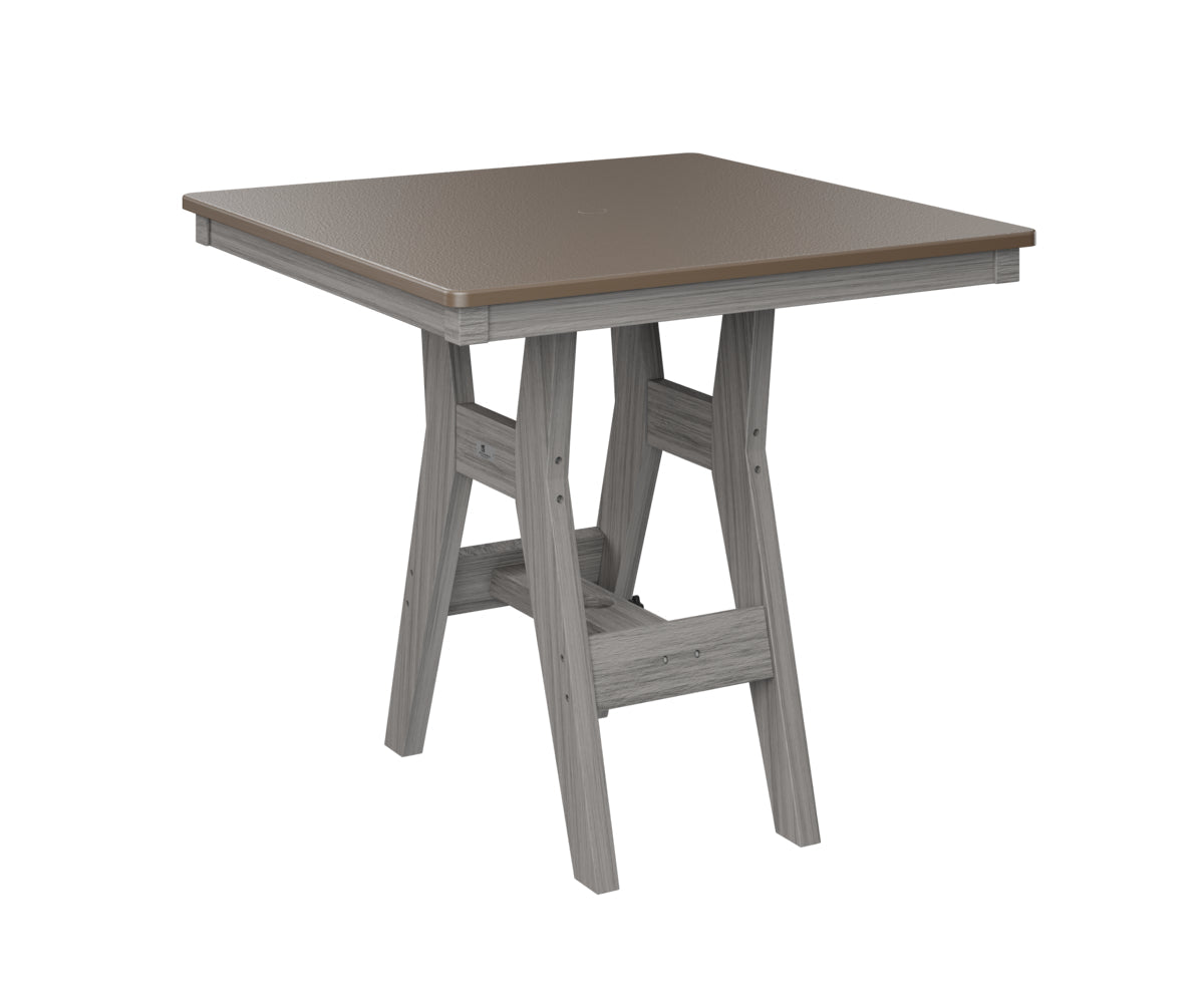 Berlin Gardens Harbor Dining Tables 33" Square Dining Table with Hammered Top