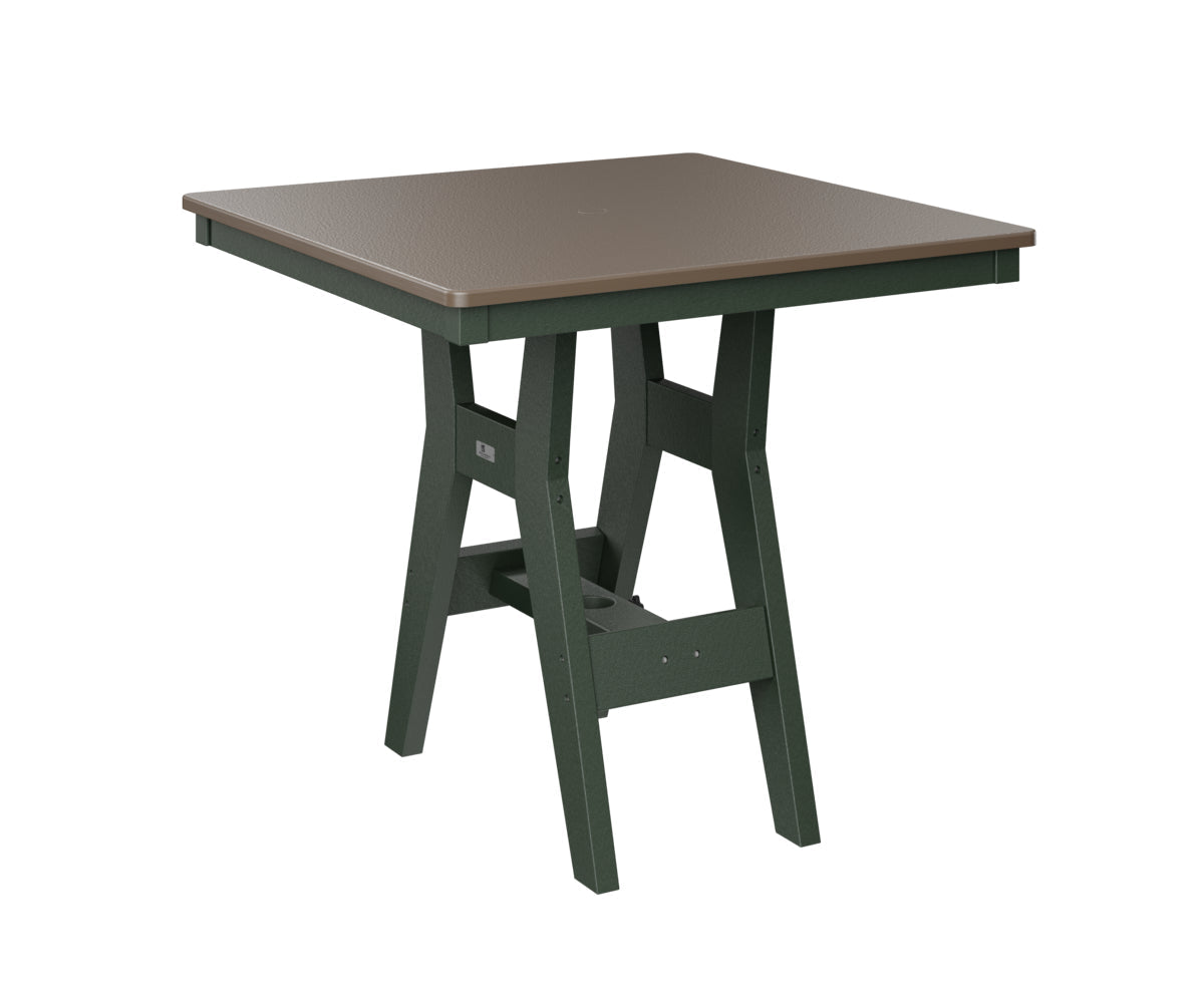 Berlin Gardens Harbor Counter Tables 33" Square Counter Table with Hammered Top