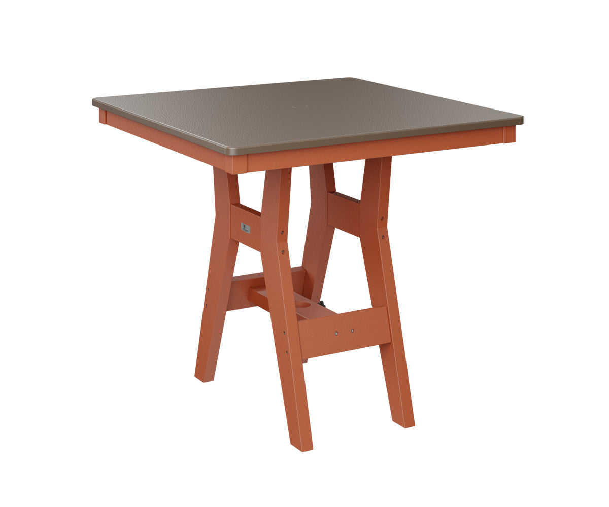 Berlin Gardens Harbor Counter Tables 33" Square Counter Table with Hammered Top